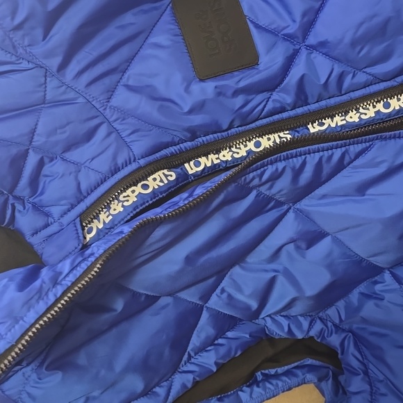 Love & Sports Quilted Vest with Hood Royal Blue Size S 4/6 - Picture 3 of 12